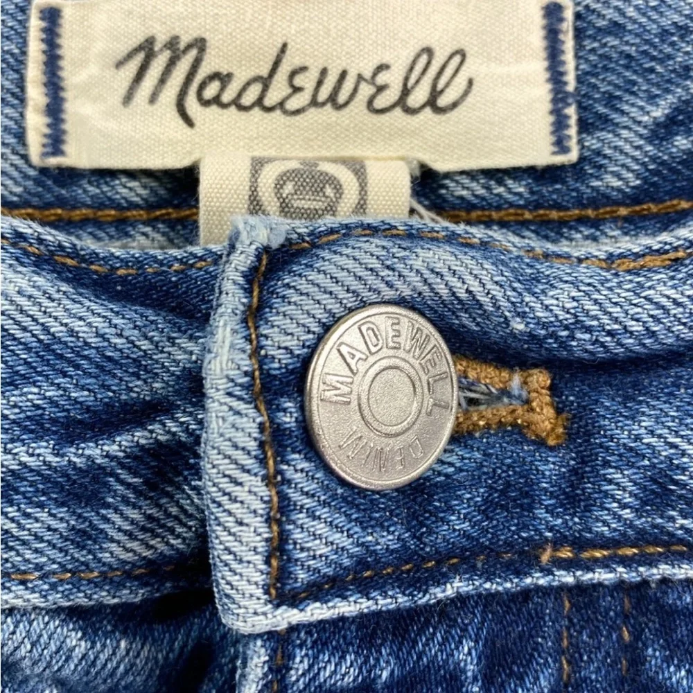 Madewell The Dad Jean 32 High Rise Med Wash Button Fly 100% Cotton Relaxed Fit - Picture 10 of 12